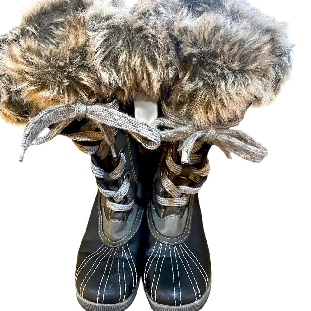 London fog size 10 winter fur boots